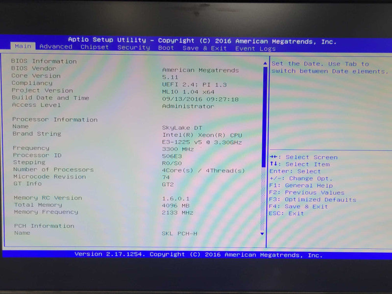 HP ProLiant ML110 Gen9 Intel Xeon E3-1225v5 3.3GHz 4GB RAM, No HDD, READ _