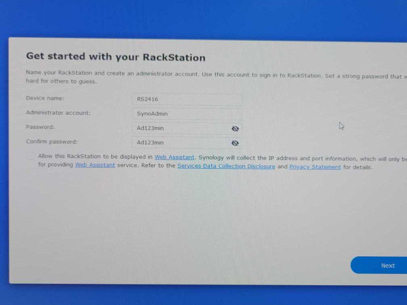 Synology RS2416+ 2U RackStation 12-Bay NAS 12x 3.5\\" HDD Bays 1x 3TB HDD, Read _