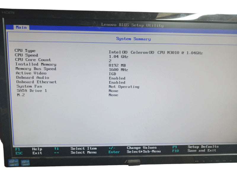 Lenovo ThinkCentre M600 Intel Pentium N3700 8GB RAM