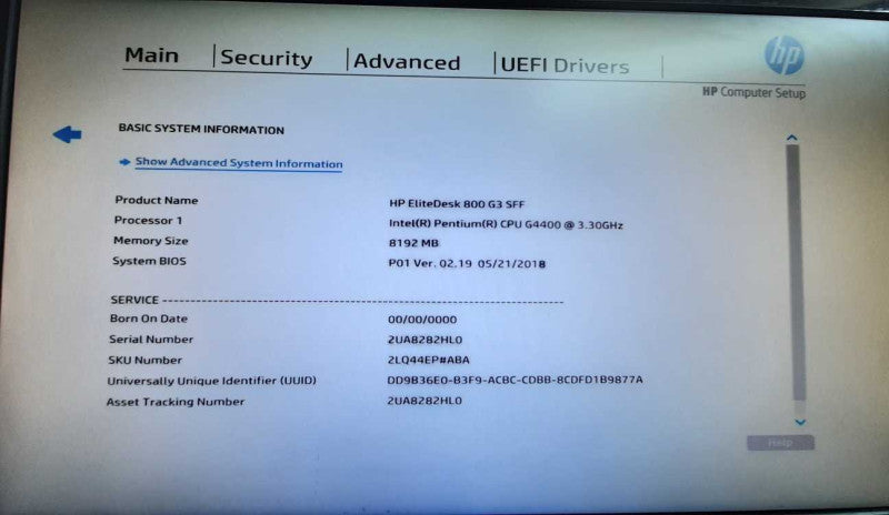 HP ProDesk 600 G3 SFF Intel Pentium G4400 3.3GHz/8GB DDR4 READ!