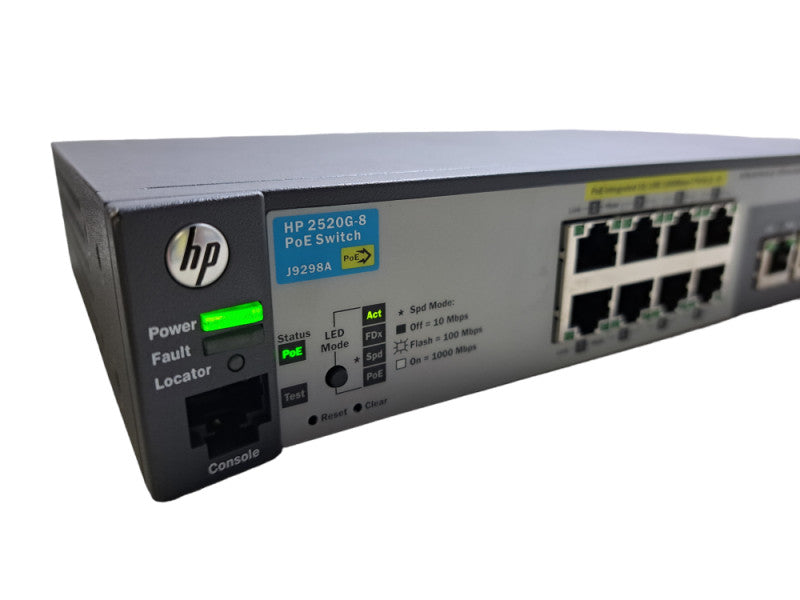 HP J9298A 2520G-8 | 8-Port Gigabit PoE Managed Switch | 2x SFP  Q
