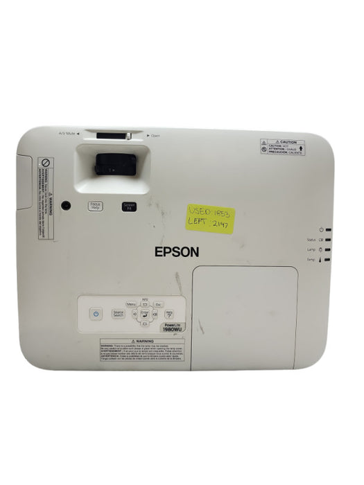 Epson PowerLite 1980WU H620A 4400 Lumens 1920 x 1200 WUXGA Projector  &