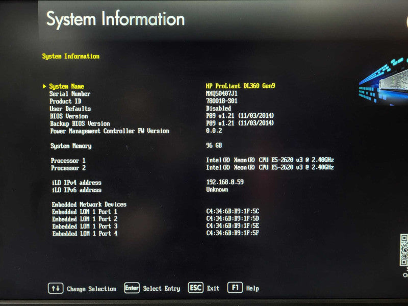 HP DL360 Gen9 2.5\\" 2x E5-2620 v3 @ 2.4GHz 96GB RAM 2x PSU READ $