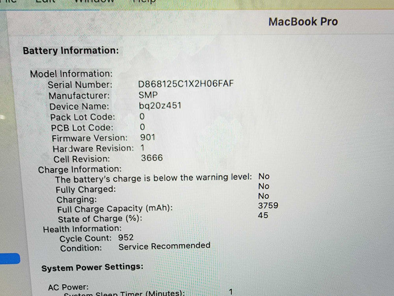 Apple Macbook Pro 2017 13\\" 2-Core i5-7360U @ 2.6GHz 8GB DDR3 250GB SSD (