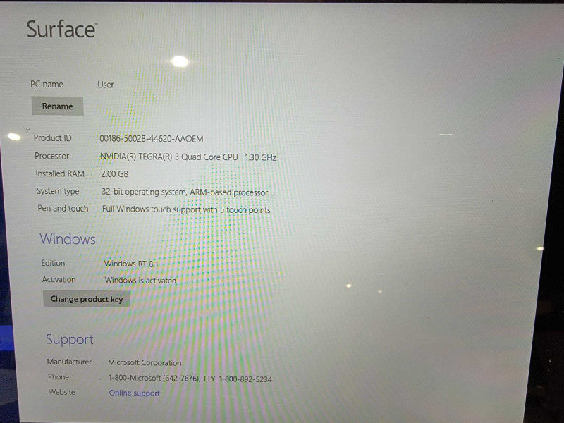 MS Surface RT 10.6\\" Tegra 3 Quad Core 1.3GHz 2GB 32GB SSD [Read]