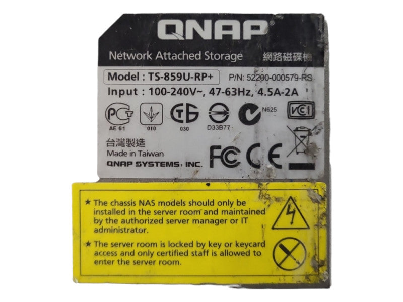 QNAP NAS 8-Bay 3.5\\" NAS TS-859U-RP+, 8x 1TB 3.5\\" HDDs, 2x PSU