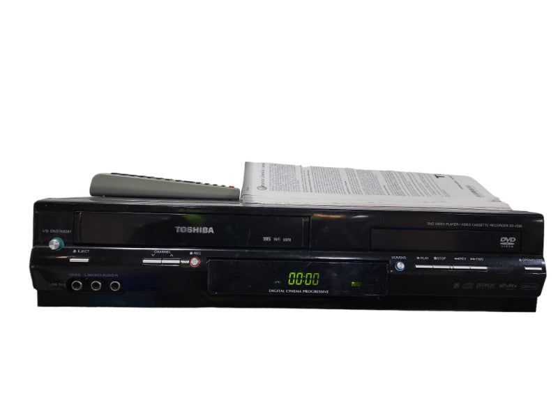Toshiba SD-V395 DVD VCR Combo VHS Player Recorder With Remote and manual