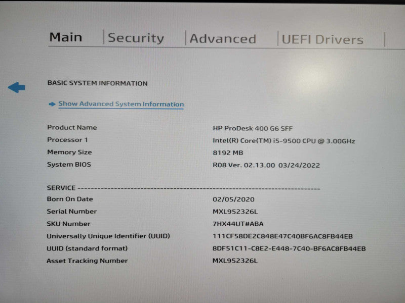 HP ProDesk 400 G6 SFF | i5-9500 @ 3.00GHz 6C, 8GB DDR4, 512GB NVMe !