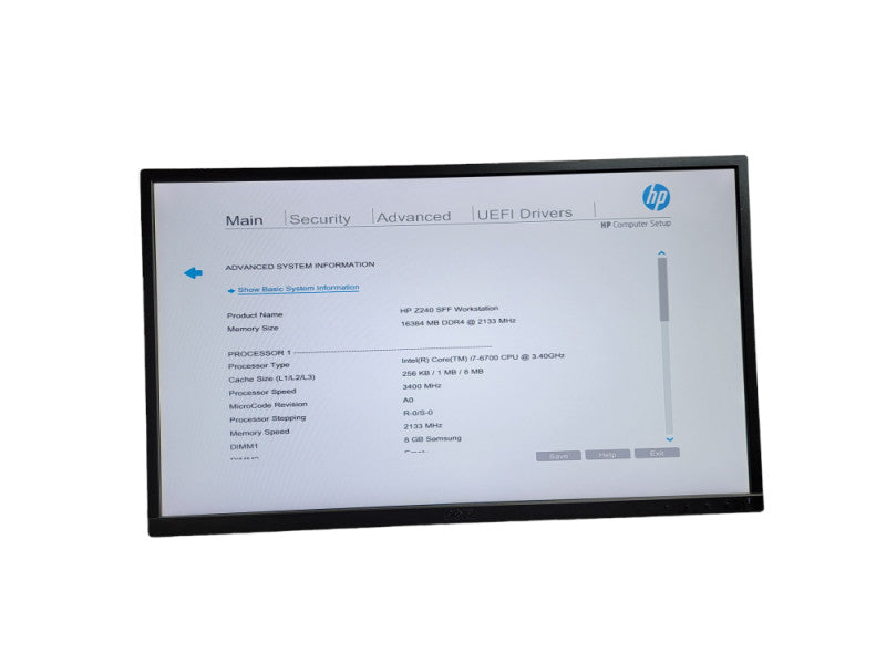 HP Z240 SFF WorkStation Intel i7 - 6700 CPU  @ 3.40GHz 16GB DDR4 Ram Î¸