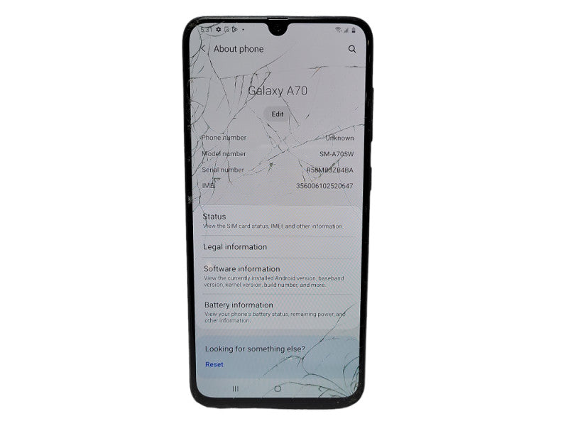 Samsung Galaxy A70 128GB (SM-A705W) READ $