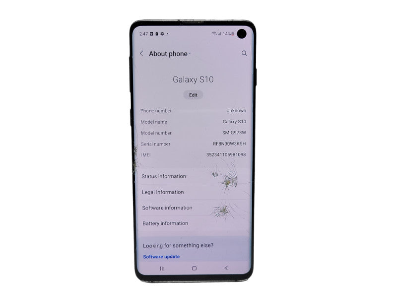 Samsung Galaxy S10 128GB (SM-G973W) - READ $