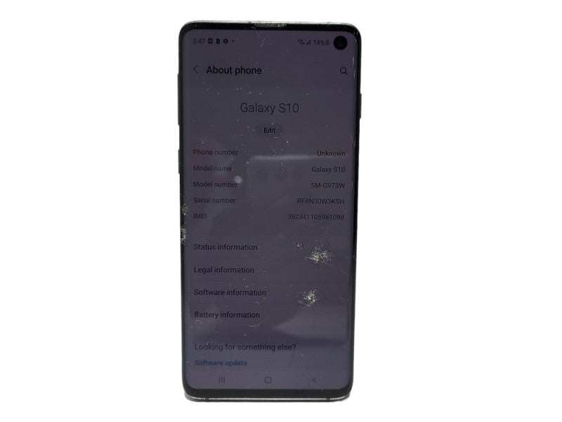 Samsung Galaxy S10 128GB (SM-G973W) - READ $