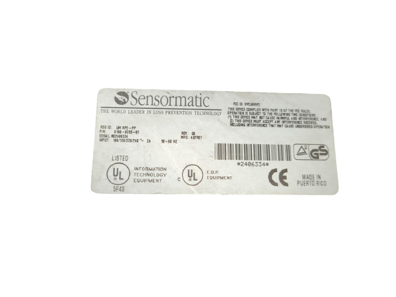 SENSORMATIC 0100-0355-01 / 0100035501 %