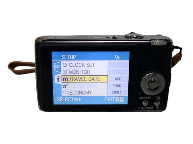 PANASONIC LUMIX DMC-FX01 Digital Camera w/ Battery, Case, Battery Charger