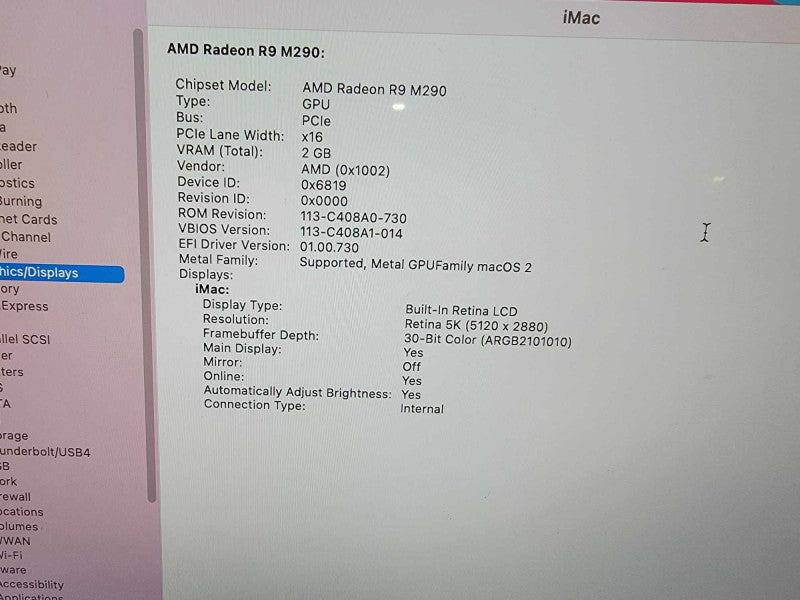 Apple iMac 27\\" Retina 5K, 4-Core i5 3.3GHz, 16GB DDR3, 512GB SSD, Mid 2015