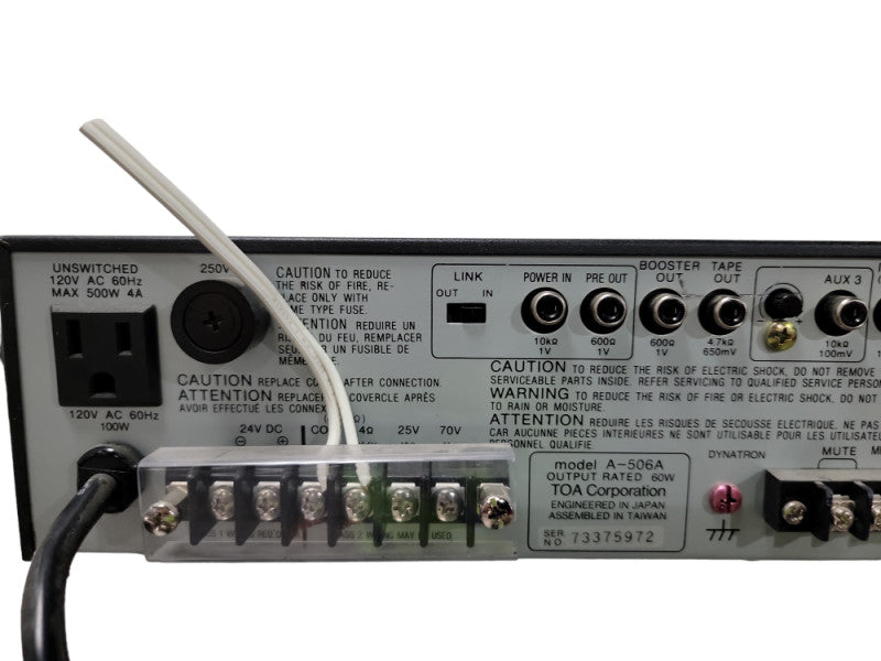 TOA 500 Series Amplifier A-506A Mixer Amplifier