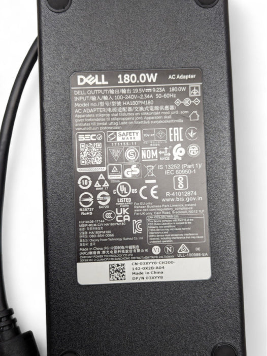 Dell WD22TB4 Thunder Bolt 4 USB-C Docking Station K20A With 180W AC Adapter Q-