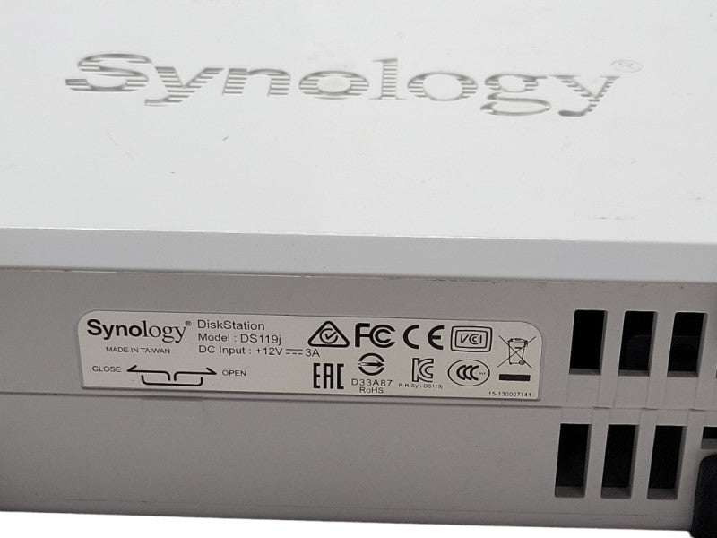 Synology DS119j Diskstation 1-Bay Networked Attached Storage 1x 3TB HDD, READ _