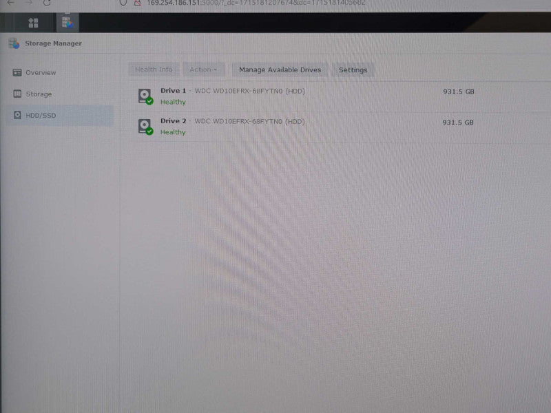 Synology DiskStation DS218+, 2 bay, With 2x 1TB Hard Drives _
