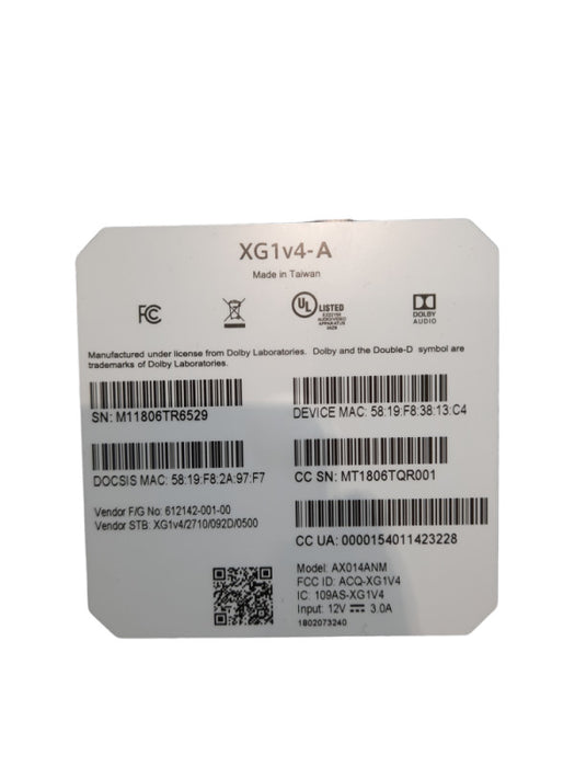 Xfinity XG1V4-A TV Cable Box
