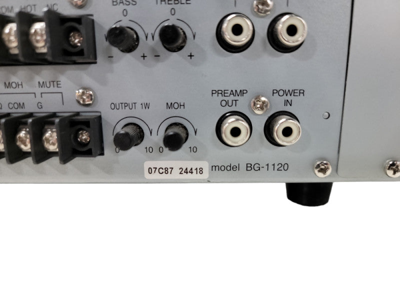 TOA INTEGRATED AMPLIFIER BG-1120