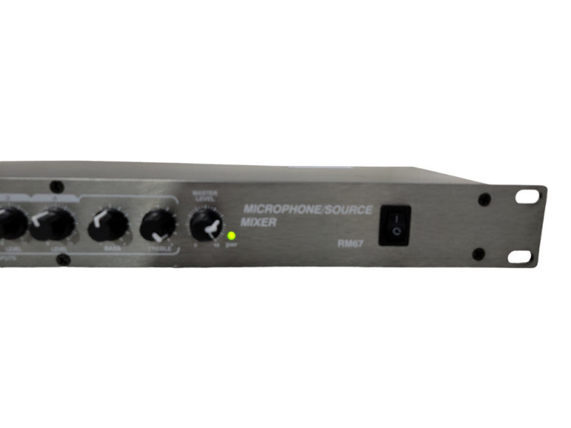 Rolls RM67 Mic/Source Mixer 1U Rack Mountable Unit RCA/Analog