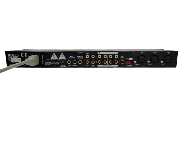 Rolls RM67 Mic/Source Mixer 1U Rack Mountable Unit RCA/Analog