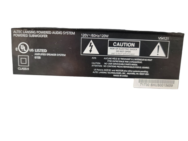 Altec Lansing VS4121 Subwoofer Only