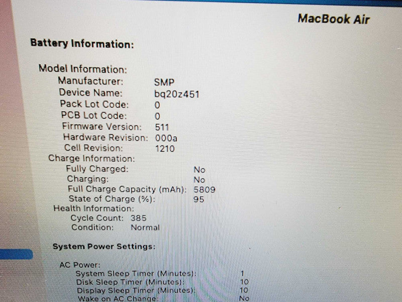 Apple Macbook Air 2013 13\\" 2-Core i5-4250U @ 1.3GHz 4GB DDR3 120GB SSD (