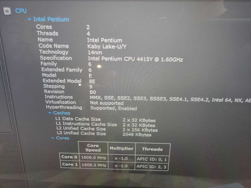 MS Surface Go 1824 - Pentium 4415Y 1.6GHz, 8GB RAM, 128GB SSD, Win11