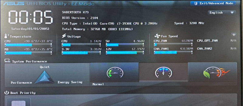 Custom PC | Asus Sabertooth X79 + i7-3930K @3.2GHz, 32GB DDR3, AX750 PSU