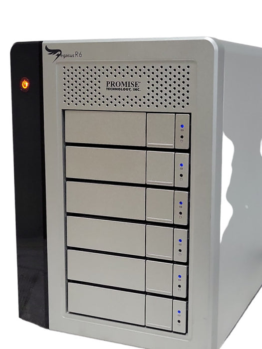 Promise Technology Pegasus R6 Raid Storage 3x Seagate 4TB IronWolf HDDs, READ _
