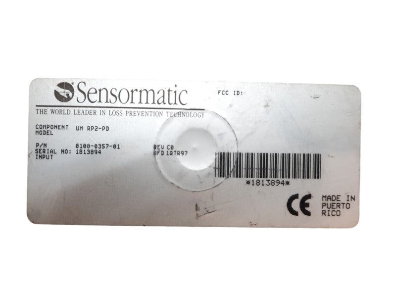 SENSORMATIC UM RP2-PD Security Tag Sensor Alarm Pad w/ UM RP2-PP Power Supply