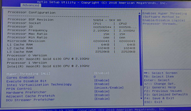 SuperMicro X11DPT-PS Node | 2x Xeon Gold 6130 @ 2.10GHz, 64GB DDR4 | Tested Q