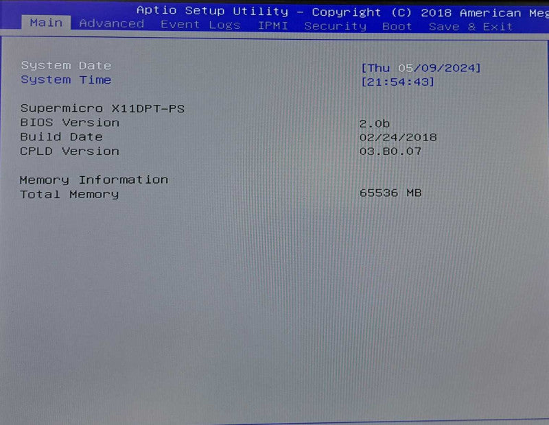 SuperMicro X11DPT-PS Node | 2x Xeon Gold 6130 @ 2.10GHz, 64GB DDR4 | Tested Q
