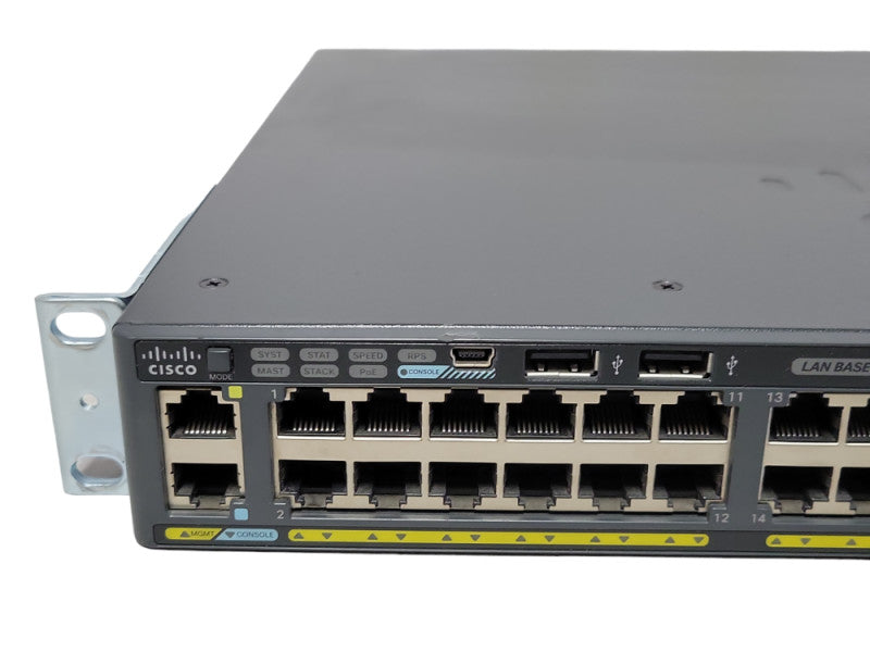 Cisco WS-C2960X-48FPS-L 48-Port Gigabit POE+ Switch _