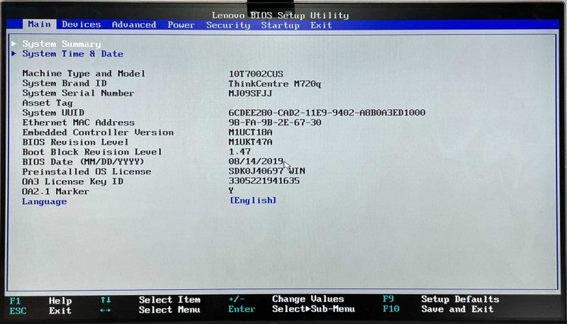 Lenovo ThinkCentre M720q, Core i5-8400T 1.70 GHz, 8GB DDR4, 256GB Nvme, WiFi
