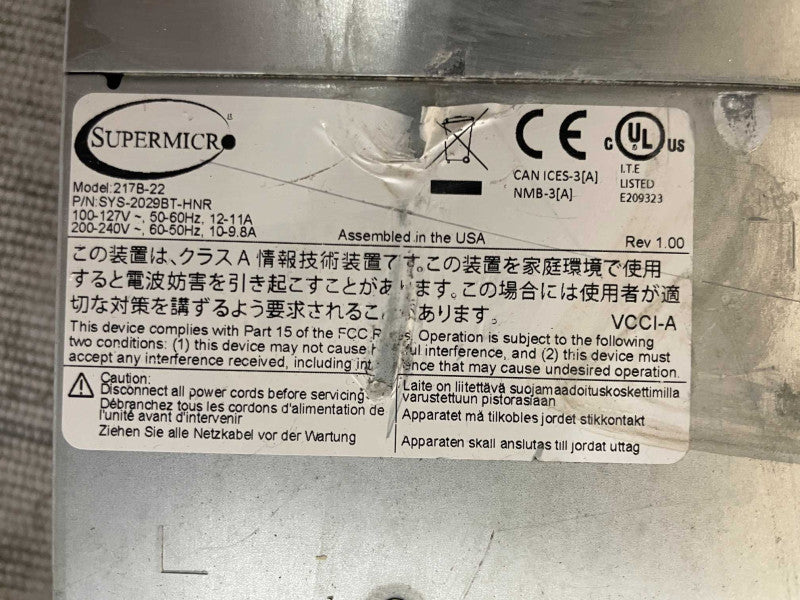 Supermicro 2029BT-HNR Server Chassie only 2U 24x 2.5\\" HDD, No PSU, READ