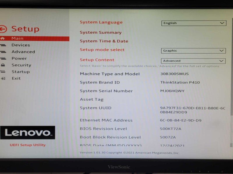 Lenovo ThinkStation P410 Xeon E5-1630v4 3.7GHz QC, 16GB DDR4, No GPU/HDD _