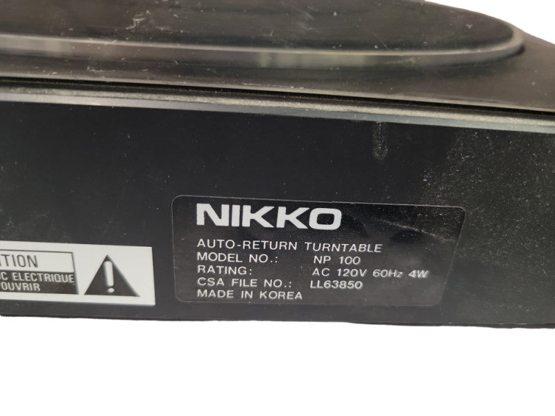 NIKKO NP100 Auto-Return Turntable + platter%