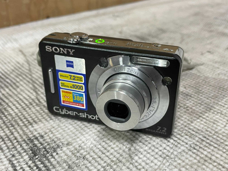 Sony Cyber-Shot DSC-W55 7.2MP Compact Digital Camera, Black w/ Battery