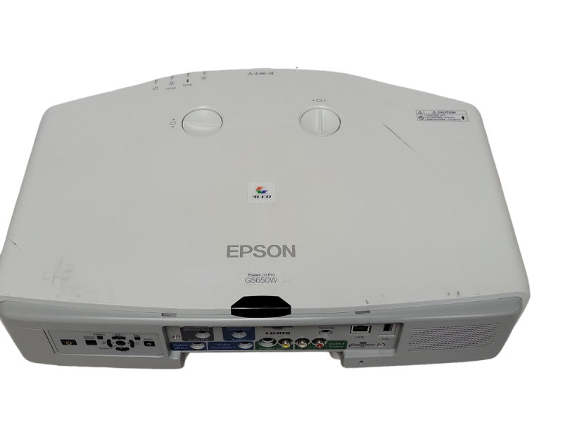 Epson PowerLite Pro G5650W 3LCD WXGA Projector, 233 Lamp hrs, No Remote, READ _