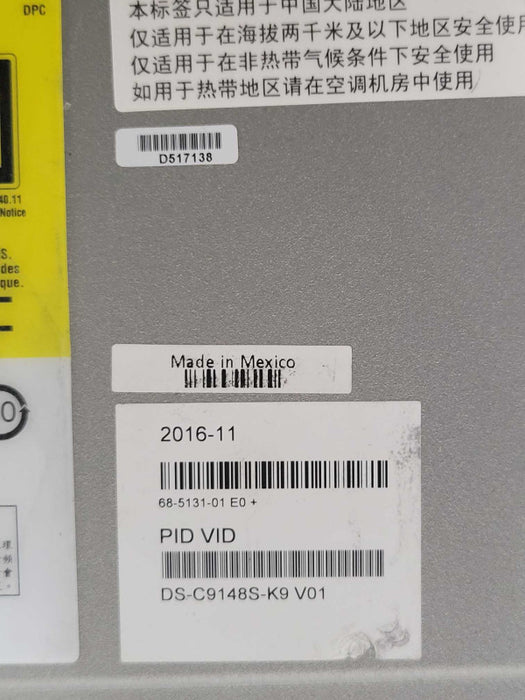 Cisco DS-C9148S-K9 16G Multilayer Fabric Switch with ears 2x PSU, READ Q_