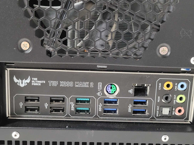 Custom Asus TUF X299 Mark2 PC, Core I7-7820X 3.6GHz, 64GB DDR4, REDA _