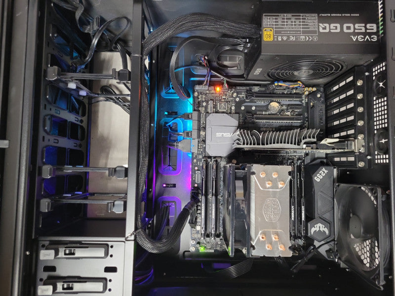 Custom Asus TUF X299 Mark2 PC, Core I7-7820X 3.6GHz, 64GB DDR4, REDA _