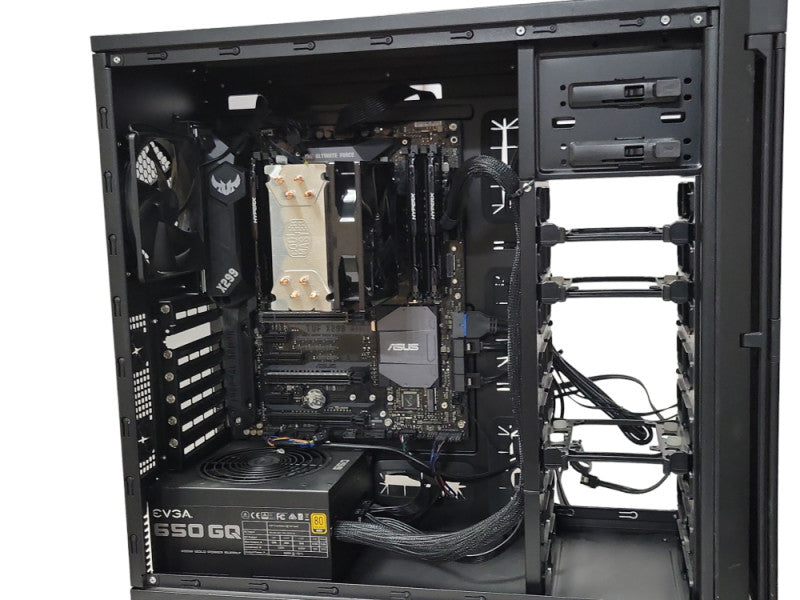 Custom Asus TUF X299 Mark2 PC, Core I7-7820X 3.6GHz, 64GB DDR4, REDA _
