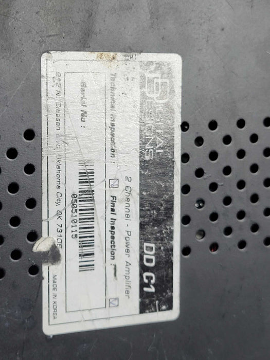 Digital Design DD C1 2 Channel Power amplifier, READ _