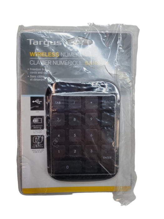 NEW Targus Wireless Number Numeric Keyboard Portable Keypad w/ USB Receiver Q%