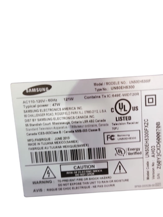 Smart Samsung LED TV 50\\" UN50EH5300F