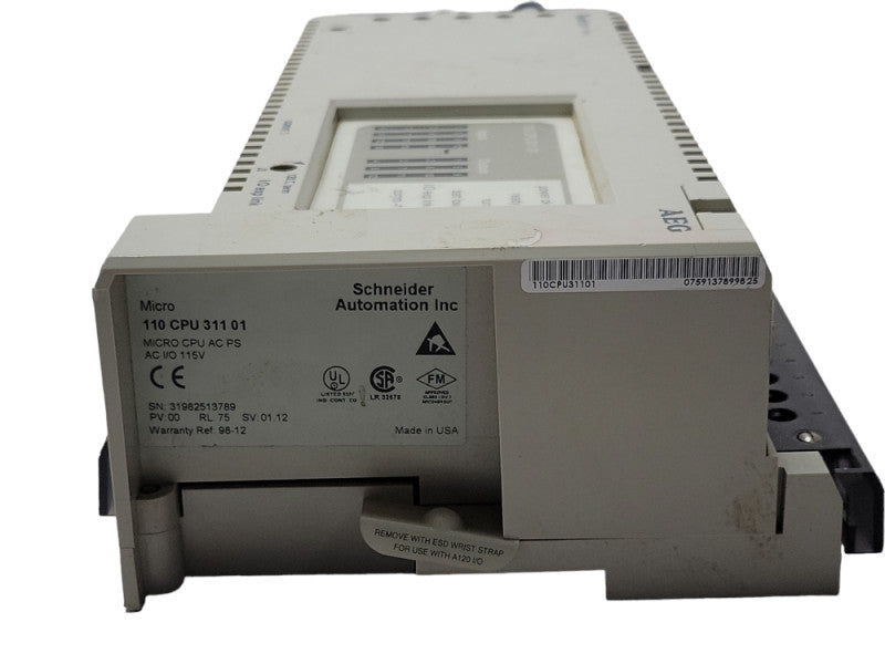 Schneider Modicon 110CPU31100 Micro CPU AC PS PLC Processor, READ _